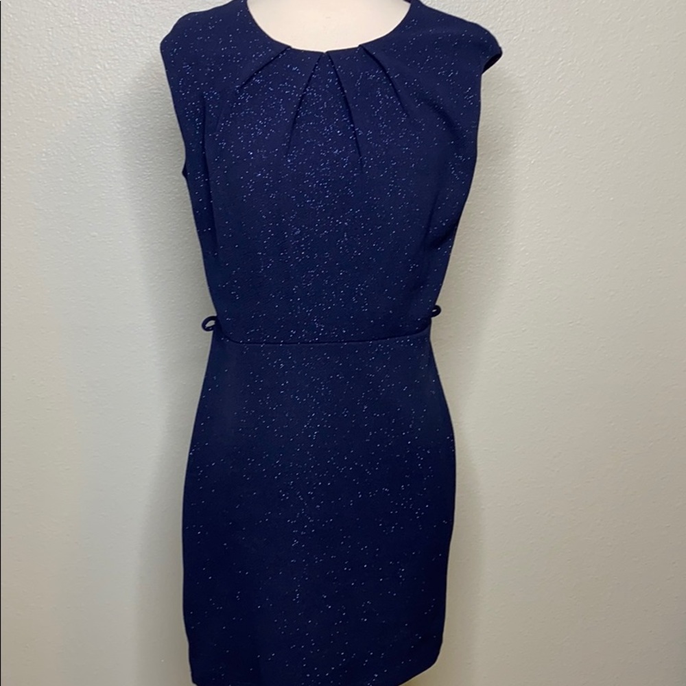 Lulu E Bebe Blue Glitter Dress Sz Large